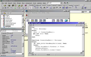 Delphi 6 - Kuvassa nkyy Notepad Plus -projektini. - Klikkaa suurentaaksesi!